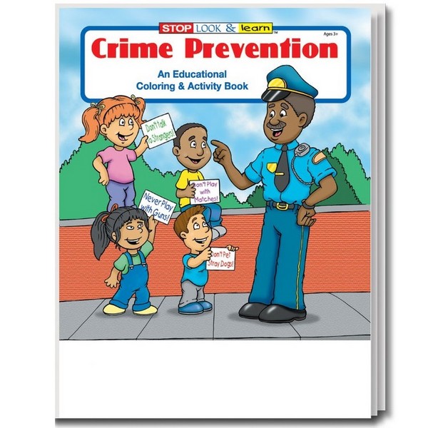 CS0180B Crime Prevention Coloring and Activity BOOK Blank No Imprint